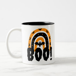 Tasse 2 Couleurs Halloween Boo Halloween Arc-en-ciel