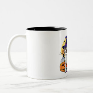 Tasse 2 Couleurs Halloween Boston Terrier Citrouille Witch