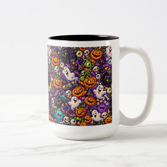 Tasse 2 Couleurs Halloween Créatif et Effrayant (Droit)