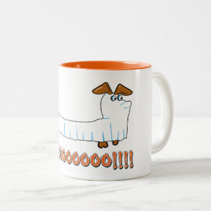 Tasse 2 Couleurs Halloween Dachshund - BOO