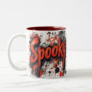Tasse 2 Couleurs Halloween éffrayant-Mug-Rouge intérieur