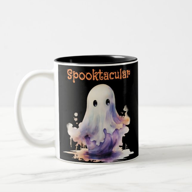Tasse 2 Couleurs Halloween Fantastique Fantôme Épouvantable Drôle (Gauche)