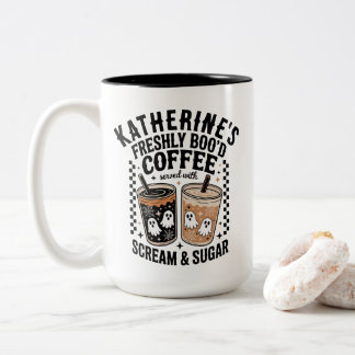 Tasse 2 Couleurs Halloween Ghost Freshly Boo'd Café Custom