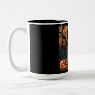 Tasse 2 Couleurs "Halloween gravestone humour "Upton O'Good"