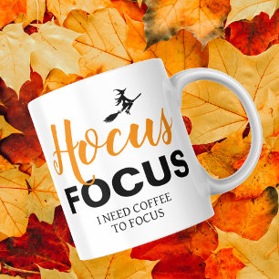 Tasse 2 Couleurs Halloween Hocus Focus, J'Ai Besoin De Café Pour Me