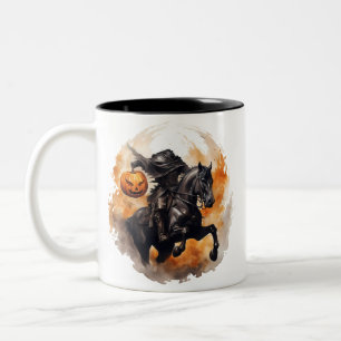 Tasse 2 Couleurs Halloween Horseman sans tête avec tête Citrouille