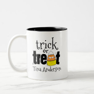 Tasse 2 Couleurs Halloween Mignon Fantaisiste Bonbon en Forme de Ma