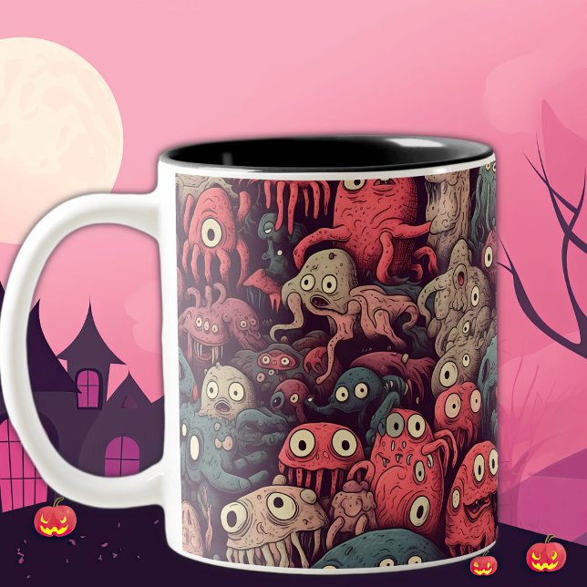 Tasse 2 Couleurs Halloween Monstre Oeil Éffrayant Boo-tiful (Créateur téléchargé)