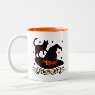 Tasse 2 Couleurs Halloween noir et orange rétroci