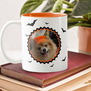 Tasse 2 Couleurs Halloween Photo personnalisée Happy Halloween