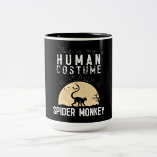 Tasse 2 Couleurs Halloween Spider Monkey Horreur Déplaisante