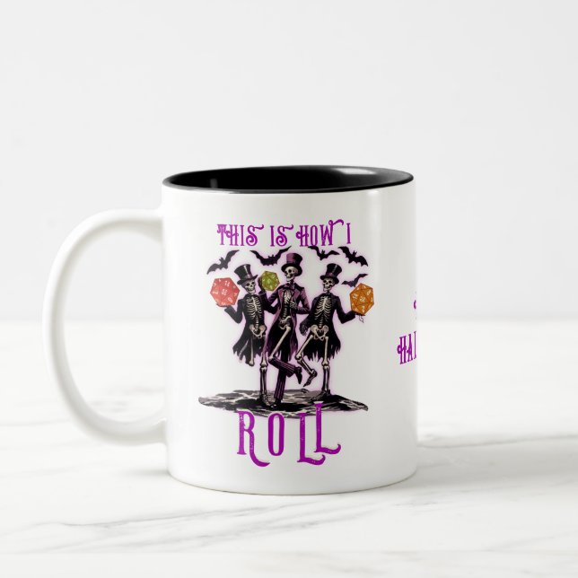 Tasse 2 Couleurs Halloween Squelette C'Est Comme Ça Que Je Lance Je (Gauche)