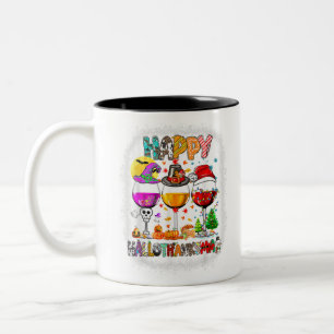 Tasse 2 Couleurs Halloween Thanksgiving Noël Joyeux Hallomerci