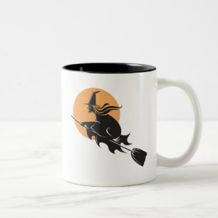 Tasse 2 Couleurs Halloween vol sorcière