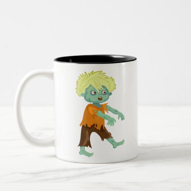 Tasse 2 Couleurs Halloween Zombie Boy (Gauche)