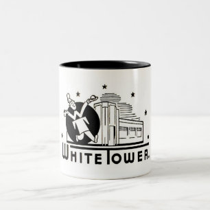 Tasse 2 Couleurs hamburgers blancs de tour