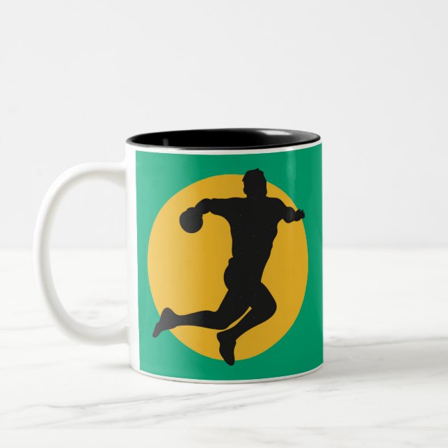 Tasse 2 Couleurs Handball, handball (Gauche)