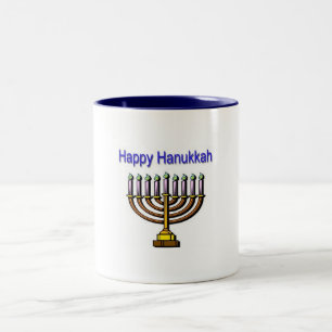 Tasse 2 Couleurs Hanoukka heureux