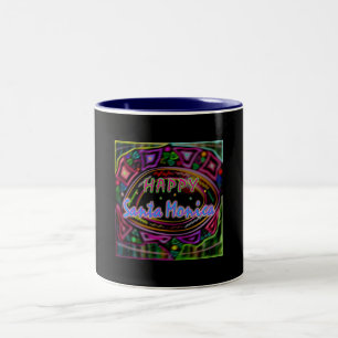 Tasse 2 Couleurs Happy Art : Coupe "Happy Père Noël Monica"