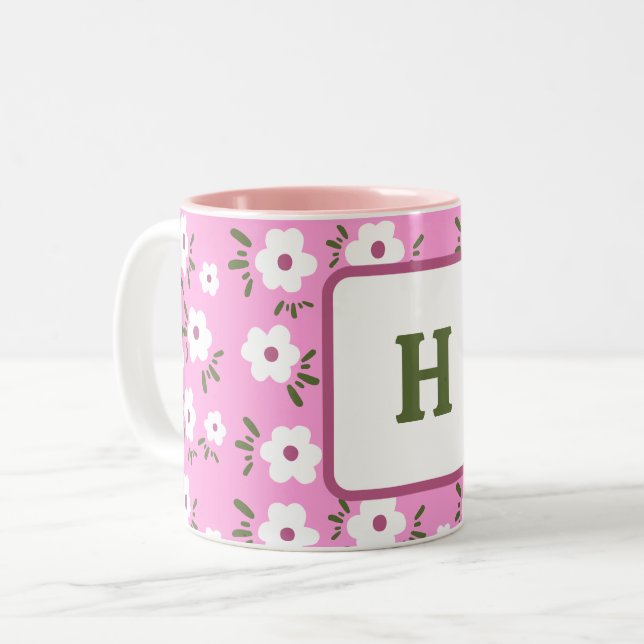 Tasse 2 Couleurs Happy Flowers (Devant gauche)