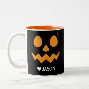Tasse 2 Couleurs Happy Halloween boo éffrayant citrouille Face
