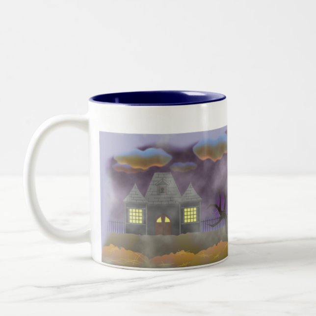 Tasse 2 Couleurs Happy Halloween - design 1 (Gauche)