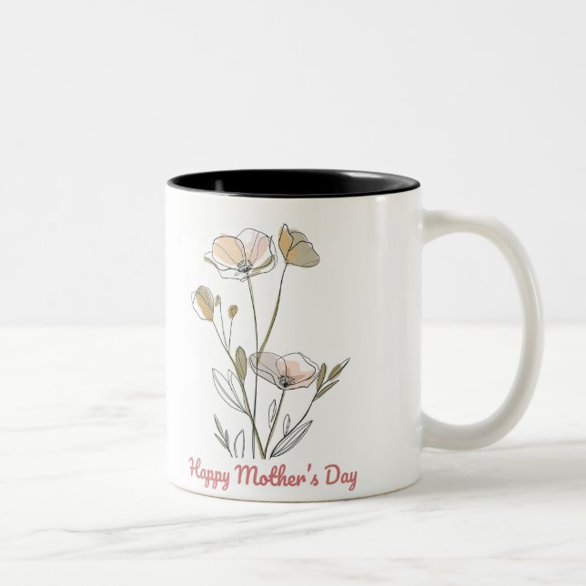 Tasse 2 Couleurs Happy Mother's Day (Droit)