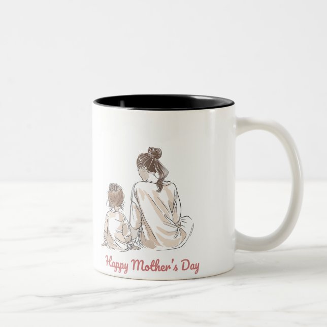 Tasse 2 Couleurs Happy Mother's Day (Droit)