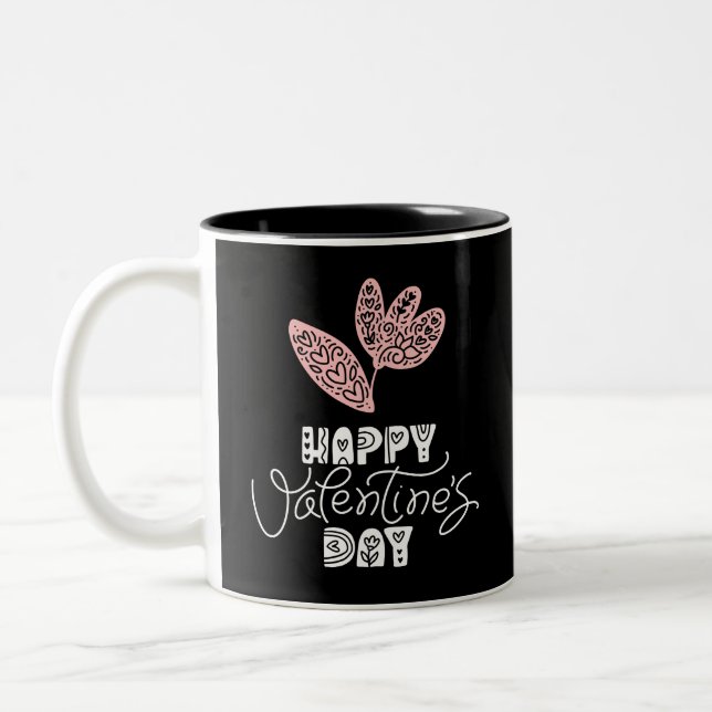 Tasse 2 Couleurs Happy valentine day  (Gauche)