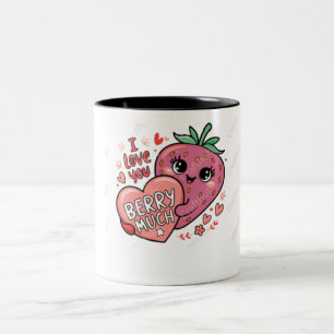 Tasse 2 Couleurs happy valentine fraise amour Musique
