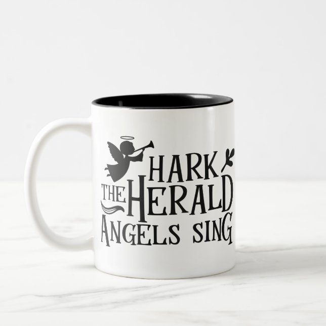 Tasse 2 Couleurs Hark the Herald Angel Sing (Gauche)