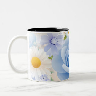 Tasse 2 Couleurs Harmonie florale : Un Motif de bouquet coloré