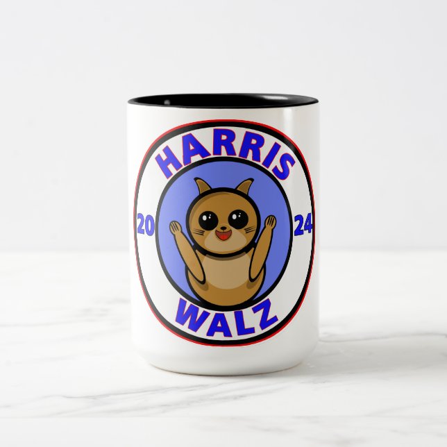 Tasse 2 Couleurs Harris Walz 2024 (Centre)
