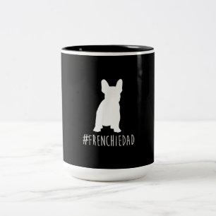 Tasse 2 Couleurs hashtag frenchie dad   cadeau de papa bulldog