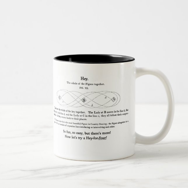 Tasse 2 Couleurs Hé pour trois - il est facile ! (Droit)