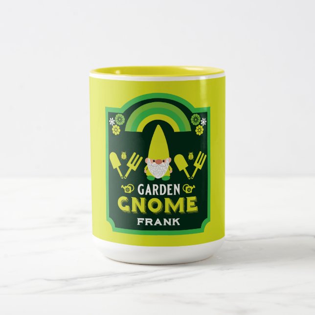 Tasse 2 Couleurs Head Garden Gnome Gardener (Centre)