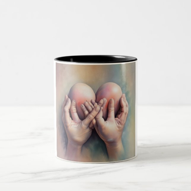 Tasse 2 Couleurs Healing Hands : Siroter avec la boue Compassion (Centre)