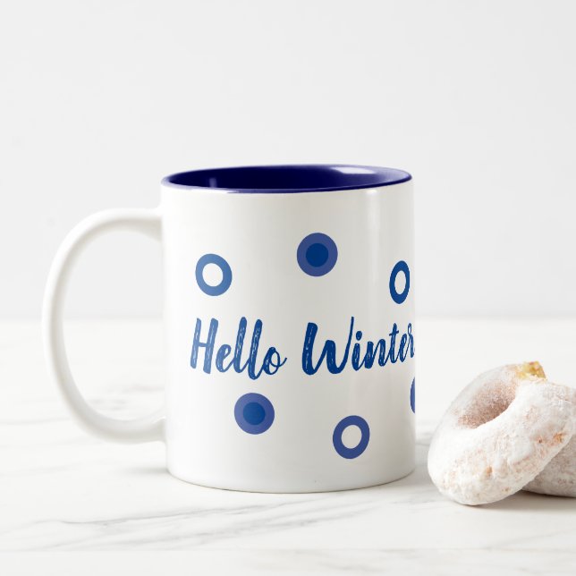 Tasse 2 Couleurs Hello Winter (Avec donut)