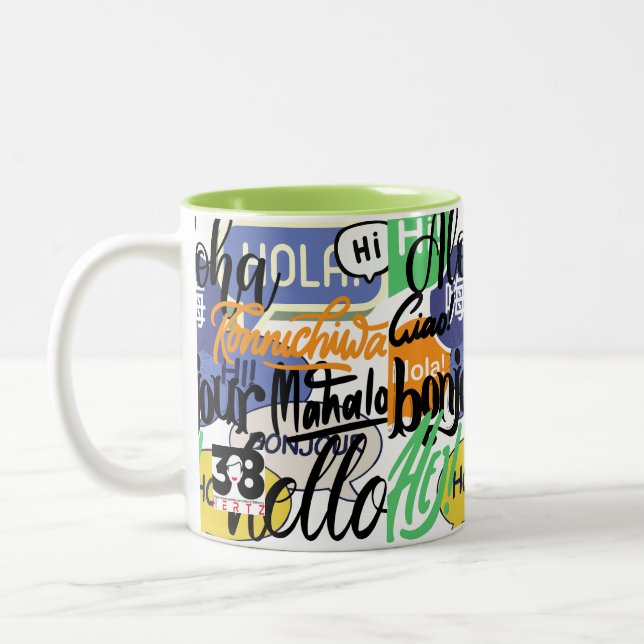 Tasse 2 Couleurs Hello World (Gauche)
