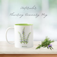 Herbe de romarin à fleurs d'aquarelle