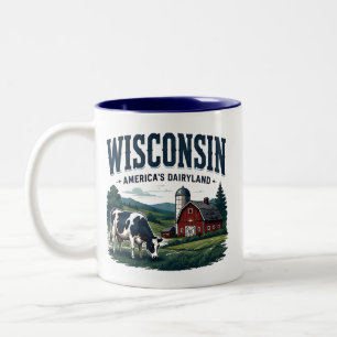 Tasse 2 Couleurs Héritage rural du Wisconsin