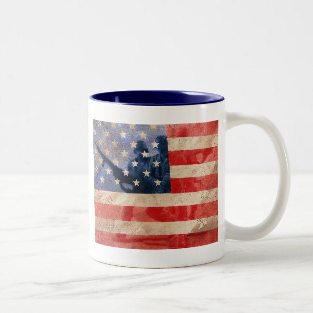 Tasse 2 Couleurs Héros américains (Droit)