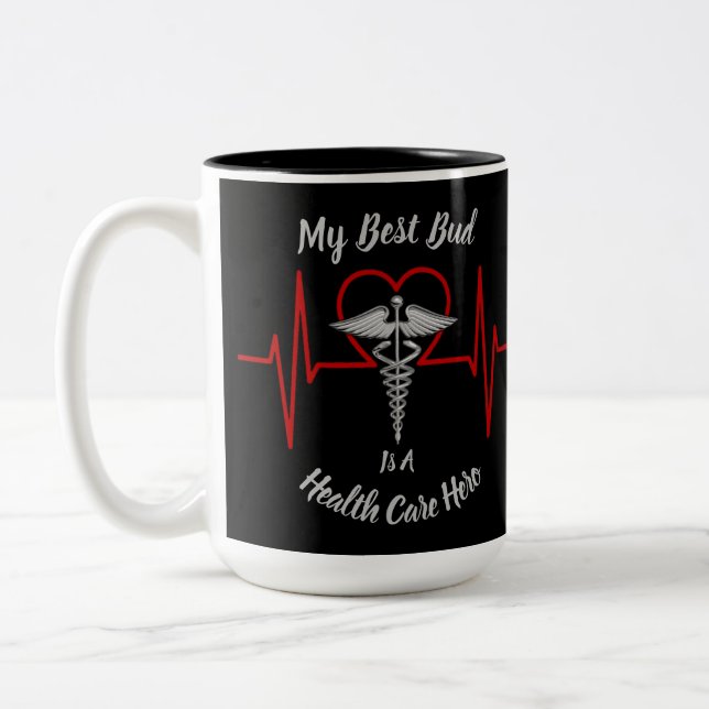 Tasse 2 Couleurs Héros de soins de santé Best Buddy (Gauche)