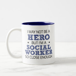 Tasse 2 Couleurs Héros du travailleur social Humour nouveauté