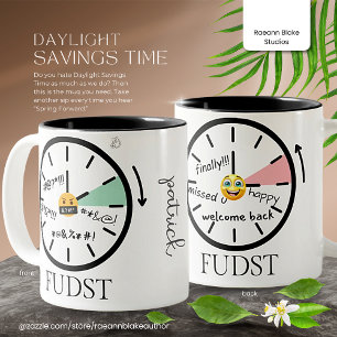 Tasse 2 Couleurs Heure d'été sarcastique personnalisée