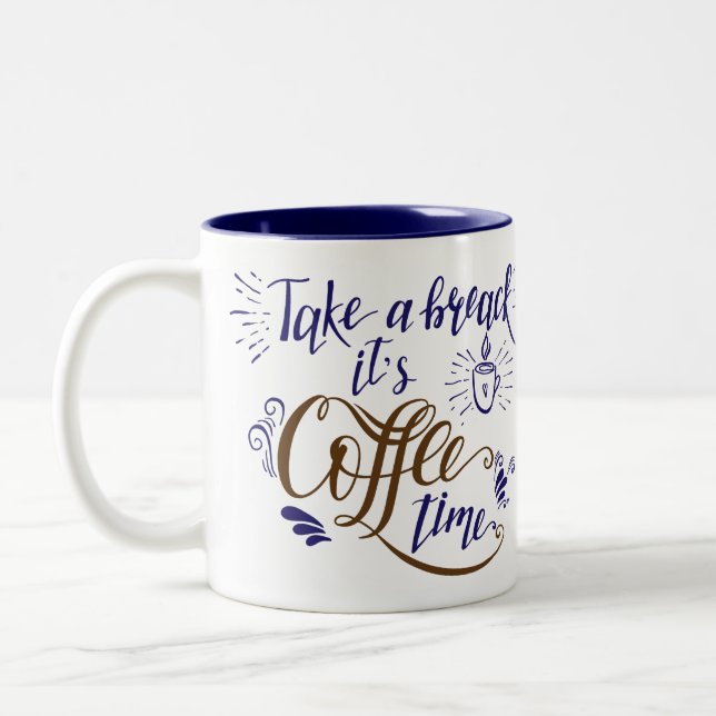 Tasse 2 Couleurs Heure du café (Gauche)