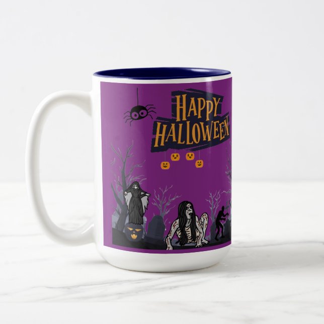 Tasse 2 Couleurs Heures de sorcellerie murmures violet royal (Gauche)