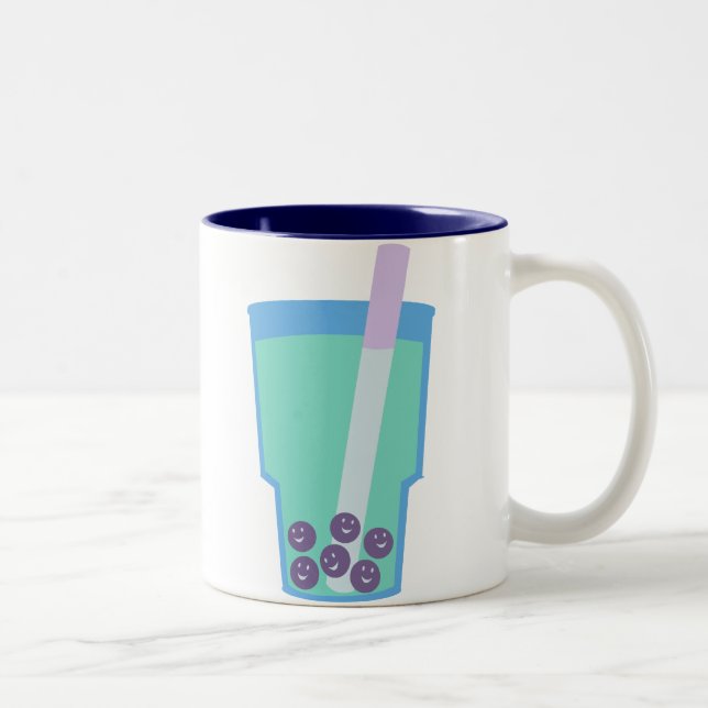 Tasse 2 Couleurs Heureuse bulles de thé Boba (Droit)