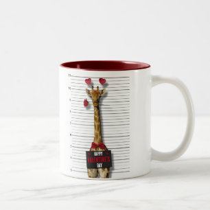 Tasse 2 Couleurs Heureuse Sainte-Valentin Coupable Giraffe Drôle Mu