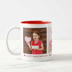 Tasse 2 Couleurs Heureuse Sainte-Valentin Grandpa 3 Photo personnal